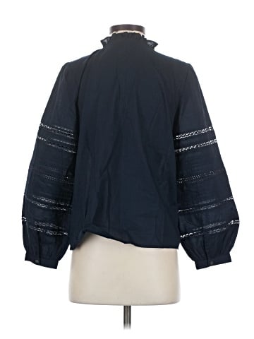 Madewell Lace-Insert High-Neck Pintuck Top (view 2)