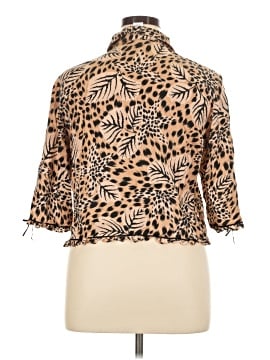 August Silk 3/4 Sleeve Silk Top (view 2)