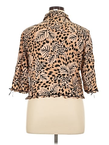 August Silk 3/4 Sleeve Silk Top (view 2)
