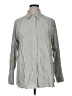 Max Studio Stripes Silver Long Sleeve Blouse Size XL - photo 1
