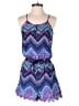 Shrinking Violet Chevron-herringbone Pink Blue Romper Size S - photo 1