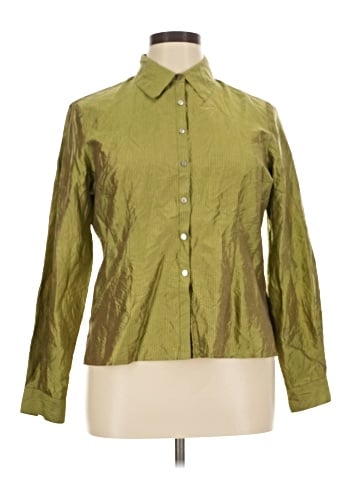 Worthington Long Sleeve Silk Top (view 1)