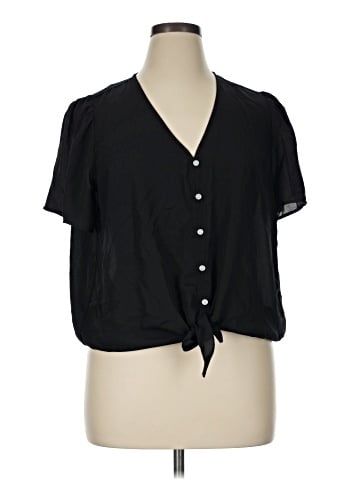 Ann Taylor LOFT Outlet Short Sleeve Blouse (view 1)