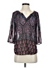 Fun2Fun 100% Polyester Black 3/4 Sleeve Blouse Size XS - photo 1