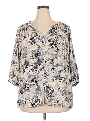 Rose + Olive 3/4 Sleeve Blouse (view 1)