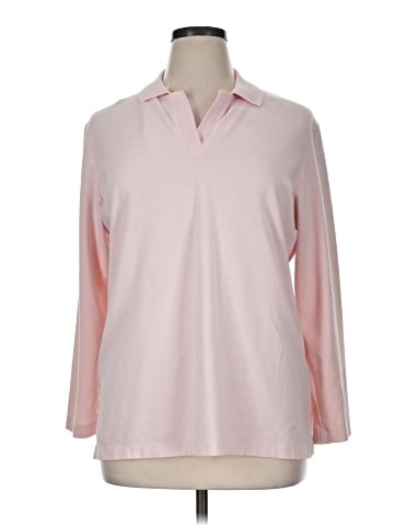Josephine Chaus Long Sleeve Polo (view 1)