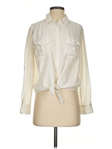 Equipment Long Sleeve Silk Top (view 1)