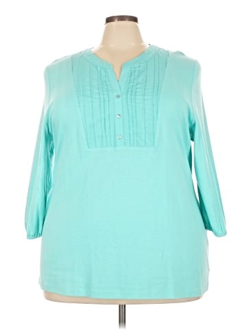 Karen Scott 3/4 Sleeve Blouse (view 1)