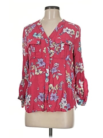 a.n.a. A New Approach 3/4 Sleeve Blouse (view 1)