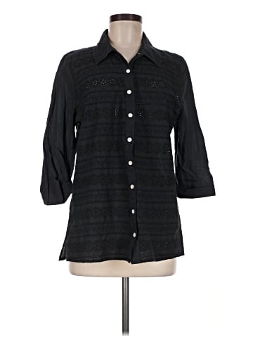 D&Co. 3/4 Sleeve Button-Down Shirt (view 1)