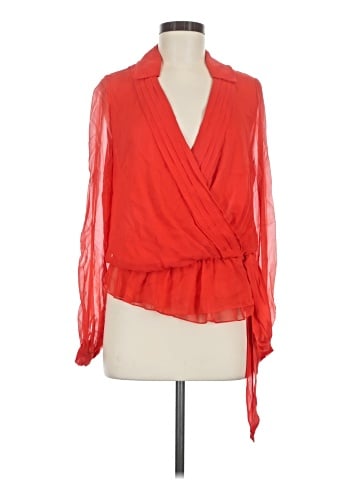 Haute Hippie Long Sleeve Silk Top (view 1)