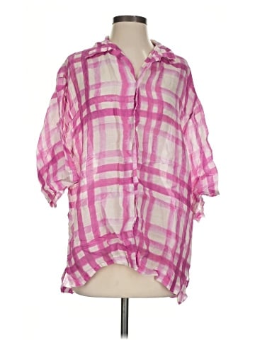 Zara 3/4 Sleeve Button-Down Shirt (view 1)
