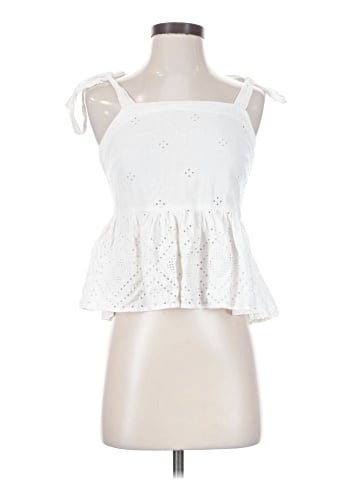 Madewell Rosalie Tie-Strap Top in Geo Eyelet (view 1)