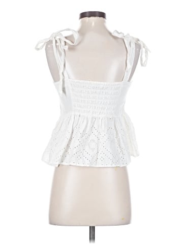 Madewell Rosalie Tie-Strap Top in Geo Eyelet (view 2)