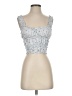 Zara 100% Polyester Silver Sleeveless Top Size S - photo 1
