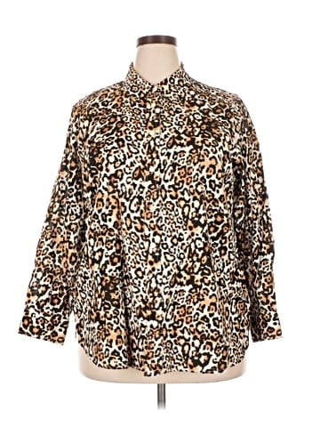Talbots 3/4 Sleeve Button-Down Shirt (view 1)