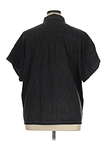 Madewell Denim Rolled-Sleeve Shirt in Lunar Wash (view 2)