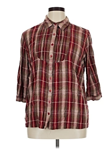 Cj Banks 3/4 Sleeve Button-Down Shirt (view 1)