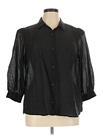 Express 3/4 Sleeve Button-Down Shirt (view 1)