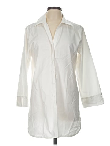 Foxcroft 3/4 Sleeve Button-Down Shirt (view 1)