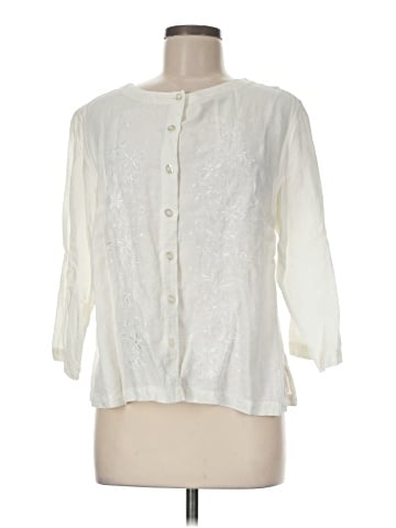 Christopher & Banks 3/4 Sleeve Blouse (view 1)