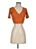 Zara Orange Short Sleeve Top Size S - photo 1