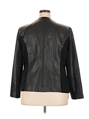 AK Anne Klein Leather Jacket (view 2)
