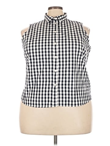 J.Crew Factory Store Sleeveless Button-Down Shirt (view 1)