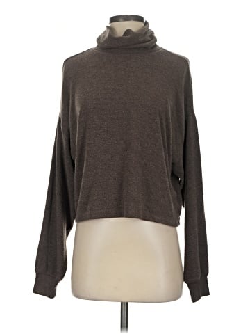 Madewell Brushed Jersey Funnelneck Sweater (view 1)