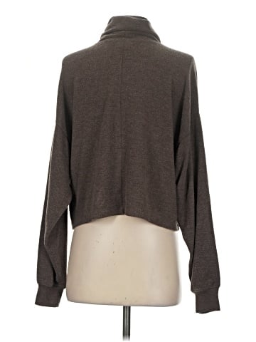 Madewell Brushed Jersey Funnelneck Sweater (view 2)