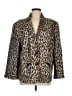 Elementz Animal Print Brown Tan Blazer Size M (estimated) - photo 1