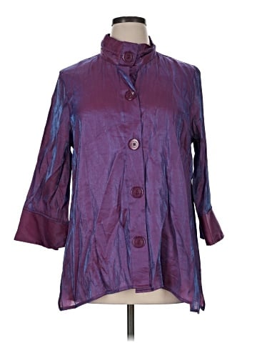 Ali Miles 3/4 Sleeve Button-Down Shirt (view 1)