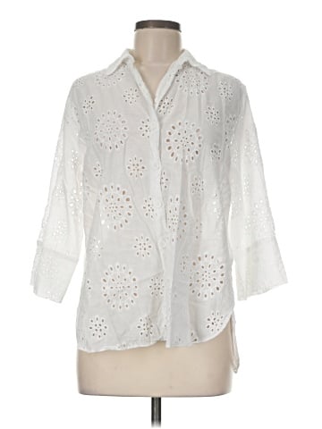 Umgee 3/4 Sleeve Button-Down Shirt (view 1)