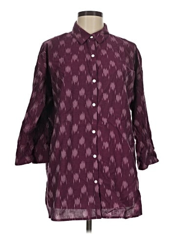 Purejill 3/4 Sleeve Button-Down Shirt (view 1)