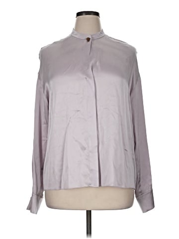 Vince. Long Sleeve Silk Top (view 1)