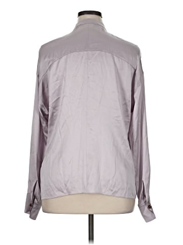 Vince. Long Sleeve Silk Top (view 2)