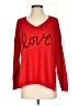 Miracle 100% Polyester Hearts Red Pullover Sweater Size XS - photo 1
