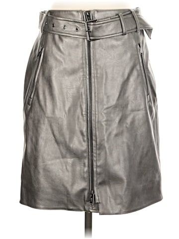 DKNY Faux Leather Skirt (view 1)