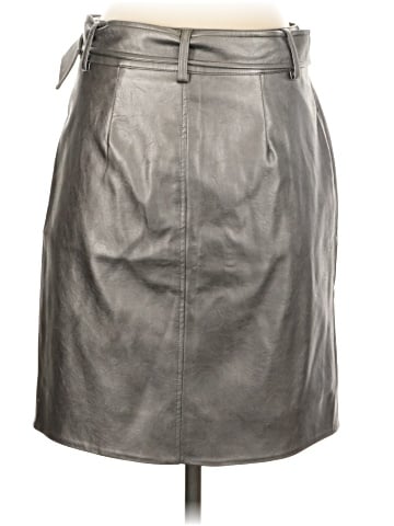DKNY Faux Leather Skirt (view 2)