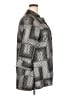 JM Collection Checkered-gingham Gray Coat Size 2X - photo 4