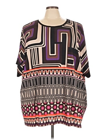 Ulla Popken Short Sleeve Blouse (view 1)