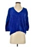 Express 100% Polyester Blue Pullover Sweater Size S - photo 1