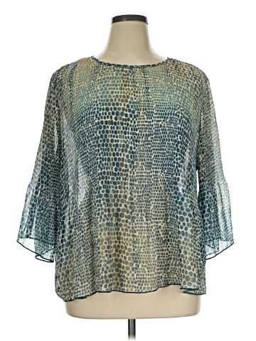 MULTIPLES 3/4 Sleeve Blouse (view 1)