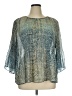 MULTIPLES 100% Polyester Teal 3/4 Sleeve Blouse Size XL - photo 1