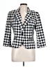Ellen Tracy Houndstooth Silver Blazer Size L - photo 1