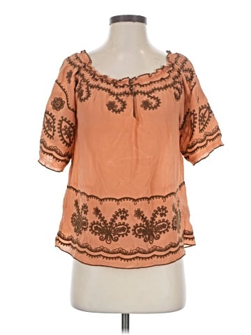 Sundance Short Sleeve Silk Top (view 1)