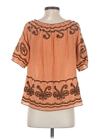 Sundance Short Sleeve Silk Top (view 2)