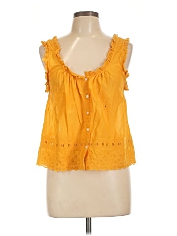 Madewell Embroidered Ruffle-Trim Top (view 1)