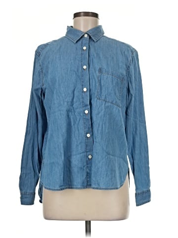 Ann Taylor LOFT Long Sleeve Button-Down Shirt (view 1)