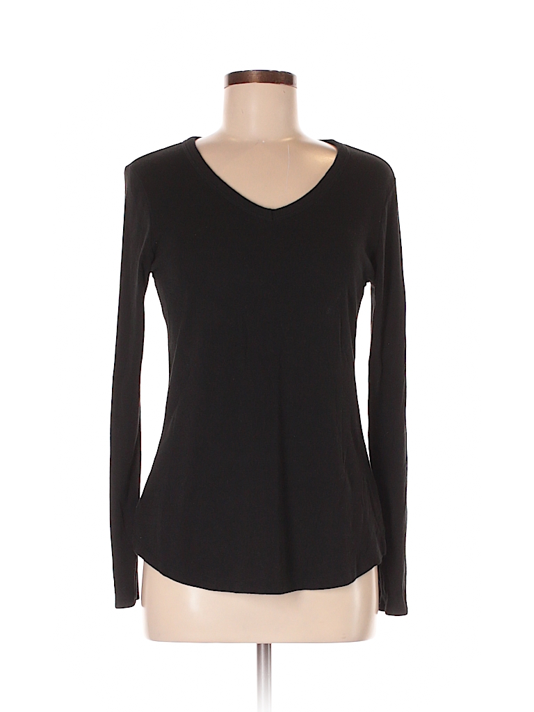 Cynthia Rowley TJX Solid Black Long Sleeve T-Shirt Size M - 62% off ...